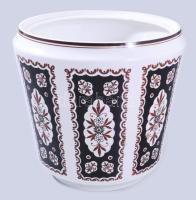 Hollóházi kaspó. Matricás, jelzett, hibátlan d: 20 cm, m: 18 cm