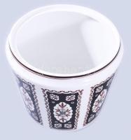 Hollóházi kaspó. Matricás, jelzett, hibátlan d: 20 cm, m: 18 cm