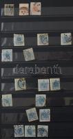 1850-1900 Több száz bélyeget tartalmazó tétel maradvány jó, értékekkel, közte osztrák bélyegek is, 30 lapos A4-es berakó néhány oldalán. Érdemes megnézni