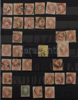 1850-1900 Több száz bélyeget tartalmazó tétel maradvány jó, értékekkel, közte osztrák bélyegek is, 3...