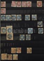 1850-1900 Több száz bélyeget tartalmazó tétel maradvány jó, értékekkel, közte osztrák bélyegek is, 3...