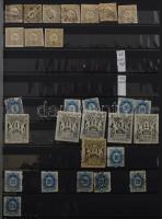 1850-1900 Több száz bélyeget tartalmazó tétel maradvány jó, értékekkel, közte osztrák bélyegek is, 3...