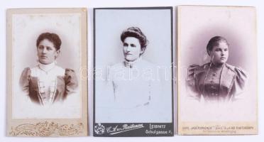 14 db vizitkártya fotó hölgyekről