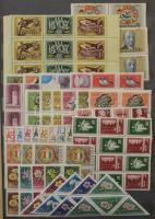 Szép gyűjtemény 1955-1964, a sorok négyes tömbökben, hozzá blokkok, bélyegnapi ívek, nagy 12 lapos b...