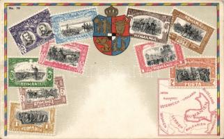 Set of stamps from Romania litho
