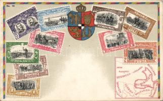 Set of stamps from Romania litho