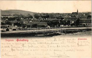 1907 Sopron, látkép. Josef Popper kiadása (fl)