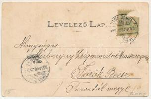 1905 Nagybánya, Baia Mare; Szent István torony. Kovács Gyula kiadása / tower (fl)