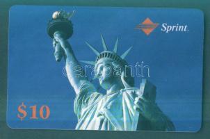 USA 1993 Liberty 10$ névértékű használatlan telefonkártya