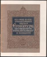 Nádler Róbert (szerk.): Az országos M. Kir. Iparművészeti Iskola évkönyve. Bp., 1917, Pátria. Kiadói javított papírkötés, kopottas állapotban.
