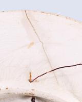 cca 1880 Sarreguemines falitál, jelzett, repedéssel, d: 22 cm