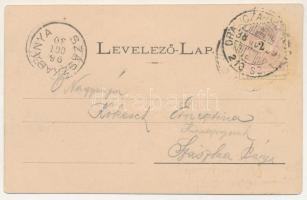 1898 Oravicabánya, Oravica, Oravicza, Oravita; Marktplatz, Röm. kath. Kirche, Comunal Bürgerschule, ...