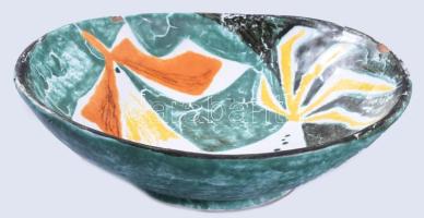 Majoros Hedvig (1930-): Kakasmintás kínáló. Jelzett, sérüléssel, 22x19,5 cm