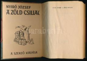 Nyirő József: A zöld csillag. Madrid, 1950, szerzői kiadás, 275 p. Első kiadás. Emigráns kiadás. Átkötött félvászon-kötésben.
