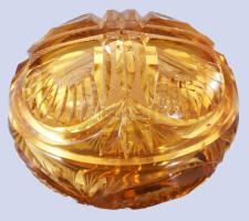 Borostyánszín kristály bonbonniere. Hibátlan d: 13 cm
