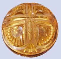 Borostyánszín kristály bonbonniere. Hibátlan d: 13 cm