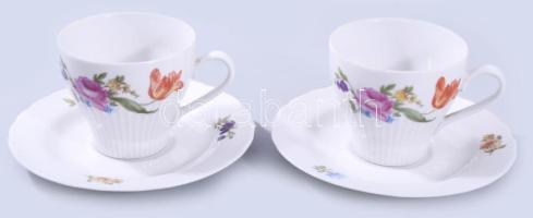 2 db Ilmenau porcleán kávés csésze aljjal, jelzett, hibátlan