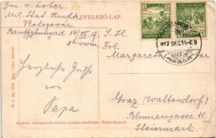 1917 Bánffyhunyad, Huedin; látkép. W.L. Bp. 7076. Diamantstein Nándor kiadása / general view (EB)