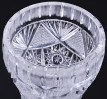 Ólomkristály váza. Jelzés nélkül, hibátlan, m: 14 cm