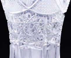 Ólomkristály váza. Jelzés nélkül, hibátlan, m: 14 cm