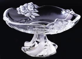 Kristály talpas kínáló, hibátlan, d: 17 cm