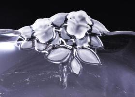 Kristály talpas kínáló, hibátlan, d: 17 cm