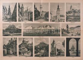 cca 1938 Az ezeréves magyar Felvidék, a Pesti Hírlap kiadása, hátoldalán felvidéki városok képeivel,...