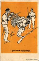 A gall kakast megnyirbálják. Magyar franciaellenes gúnylap. Grafikai Intézet R.T., Takács és Bálint kiadása / WWI Hungarian military mocking propaganda against French people s: Bernáth (EB)