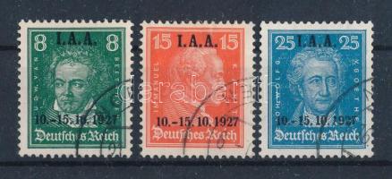 Deutsches Reich 1927 IAA találkozó sor Mi 407-409 (Mi EUR 250.-)