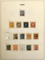 Norvégia főleg bélyegzett gyűjtemény 1856-2002 2 albumban, tokkal