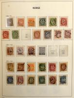 Norvégia főleg bélyegzett gyűjtemény 1856-2002 2 albumban, tokkal