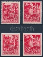 Deutsches Reich 1945 SA és SS fogazott + vágott sor Mi 909-910 (Mi EUR 170.-)