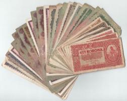 Vegyes 30db-os Pengő és Korona bankjegytétel T:F,VG