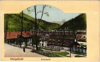 Vihnye, Vihnyefürdő, Kúpele Vyhne; park részlet. Grohmann kiadása (Selmecbánya) / spa park