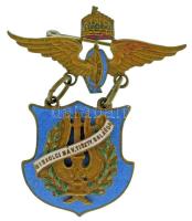 DN (~1900) "Miskolci MÁV. Tisztv. Dalárda" zománcozott bronz jelvény (42x35mm) T:AU