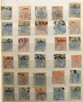 Néhány száz osztrák főleg klasszikus bélyeg 8 lapos közepes berakóban