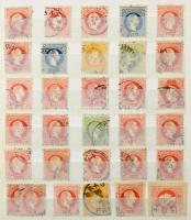 Néhány száz osztrák főleg klasszikus bélyeg 8 lapos közepes berakóban