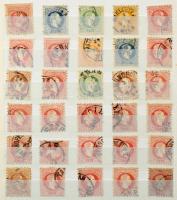 Néhány száz osztrák főleg klasszikus bélyeg 8 lapos közepes berakóban