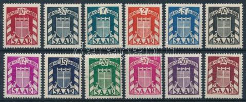 Németország - Saar 1949 Hivatalos sor Mi 33-44 (Mi EUR 150.-)