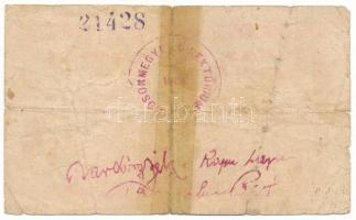 1919. Magyaróvár 1K "Mosonvármegye Direktóriuma" hátoldalán bélyegzés, aláírások és "...