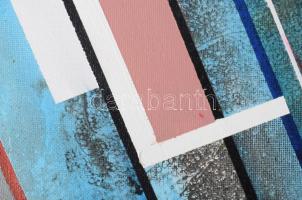 Koppány Attila (1947-): Diagonális kompozíció, 2025. Akril, vászon. Jelzett a hátoldalán. 40x30 cm. ...