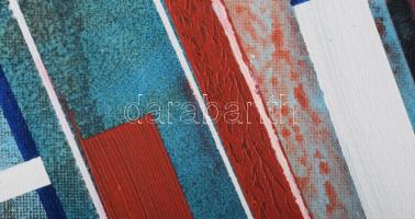 Koppány Attila (1947-): Diagonális kompozíció, 2025. Akril, vászon. Jelzett a hátoldalán. 40x30 cm. ...