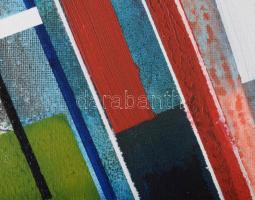 Koppány Attila (1947-): Diagonális kompozíció, 2025. Akril, vászon. Jelzett a hátoldalán. 40x30 cm. ...