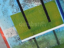 Koppány Attila (1947-): Diagonális kompozíció, 2025. Akril, vászon. Jelzett a hátoldalán. 40x30 cm. ...