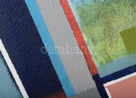 Koppány Attila (1947-): Diagonális kompozíció, 2025. Akril, vászon. Jelzett a hátoldalán. 40x30 cm. ...