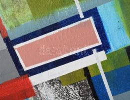 Koppány Attila (1947-): Diagonális kompozíció, 2025. Akril, vászon. Jelzett a hátoldalán. 40x30 cm. ...