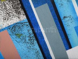 Koppány Attila (1947-): Diagonális kompozíció, 2025. Akril, vászon. Jelzett a hátoldalán. 40x30 cm. ...