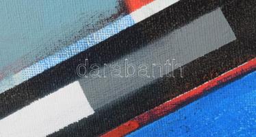 Koppány Attila (1947-): Diagonális kompozíció, 2025. Akril, vászon. Jelzett a hátoldalán. 40x30 cm. ...