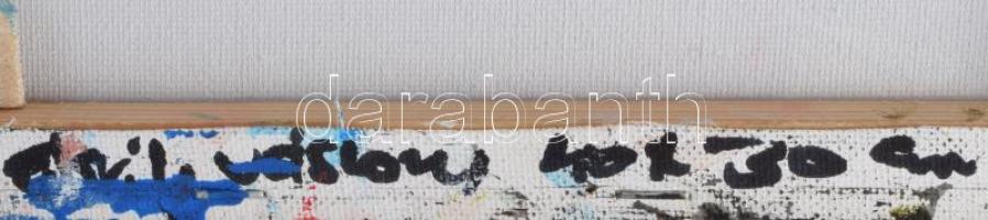 Koppány Attila (1947-): Diagonális kompozíció, 2025. Akril, vászon. Jelzett a hátoldalán. 40x30 cm. ...