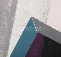 Koppány Attila (1947-): Alapkő, 2024. Akril, vászon. Jelzett a hátoldalán. 40x30 cm. Fakeretben